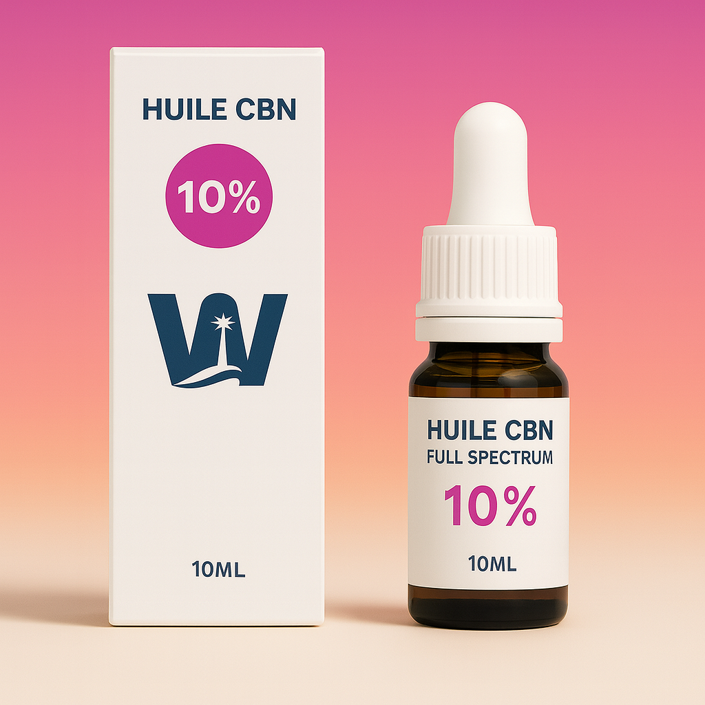 Konopný olej CBN 10% + CBD 5% + CBN 10% + CBD 5%.