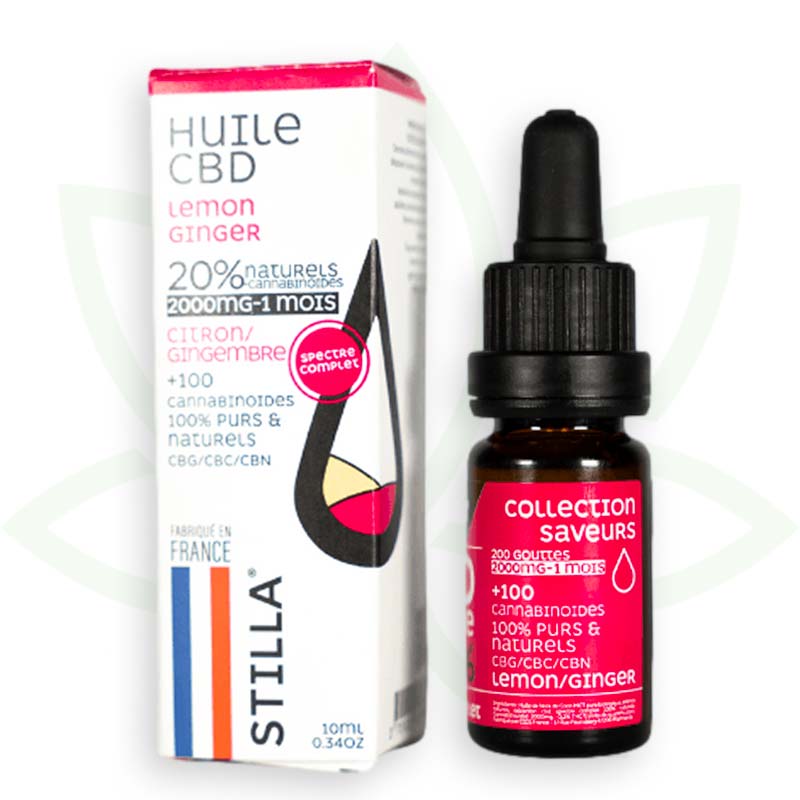 citrónový zázvorový cbd olej 20 percent 10ml plné spektrum stilla france mafrenchweed 6
