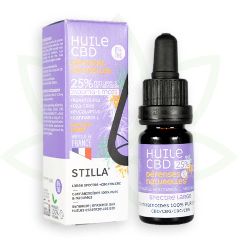 cbd prírodný obranný olej 25 percent 10ml široké spektrum stilla france mafrenchweed 7