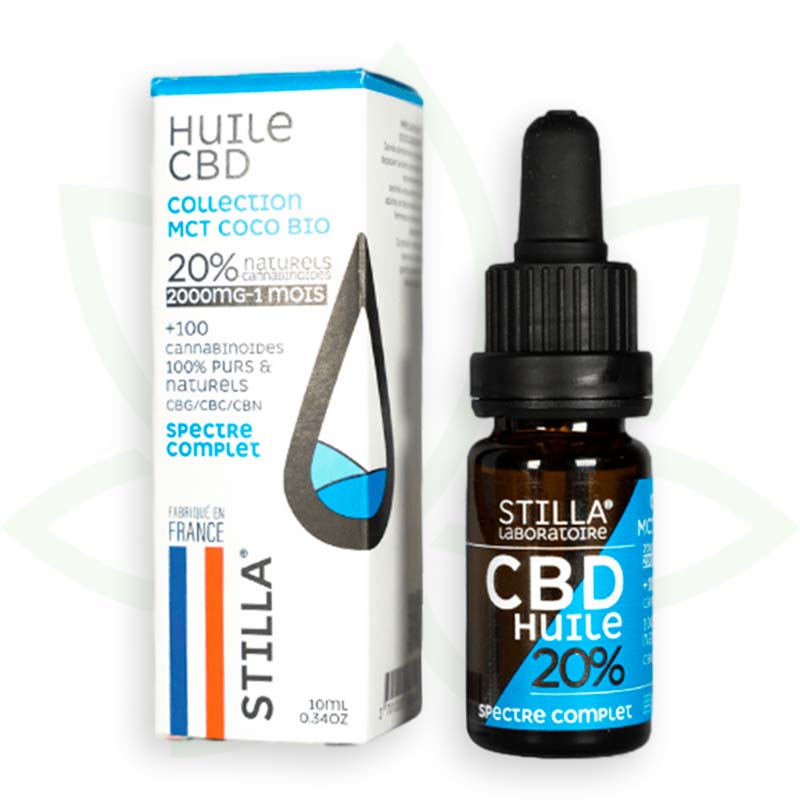 cbd olej mct coco 20 percent 10ml plné spektrum stilla france mafrenchweed 4