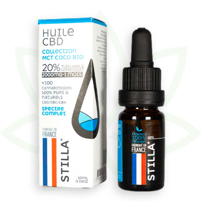 cbd olej mct kokosový 20 percent 10ml plné spektrum stilla france mafrenchweed 5