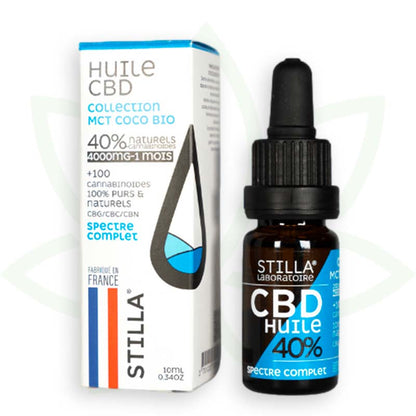 cbd olej mct kokosový 40 percent 10ml plné spektrum stilla france mafrenchweed 10